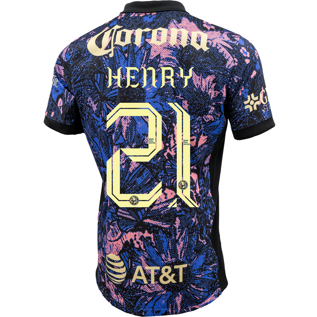 Nike Club America Henry MartÃ­n Third Jersey 24/25 (Medium Blue/Black/Lemon Chiffon)