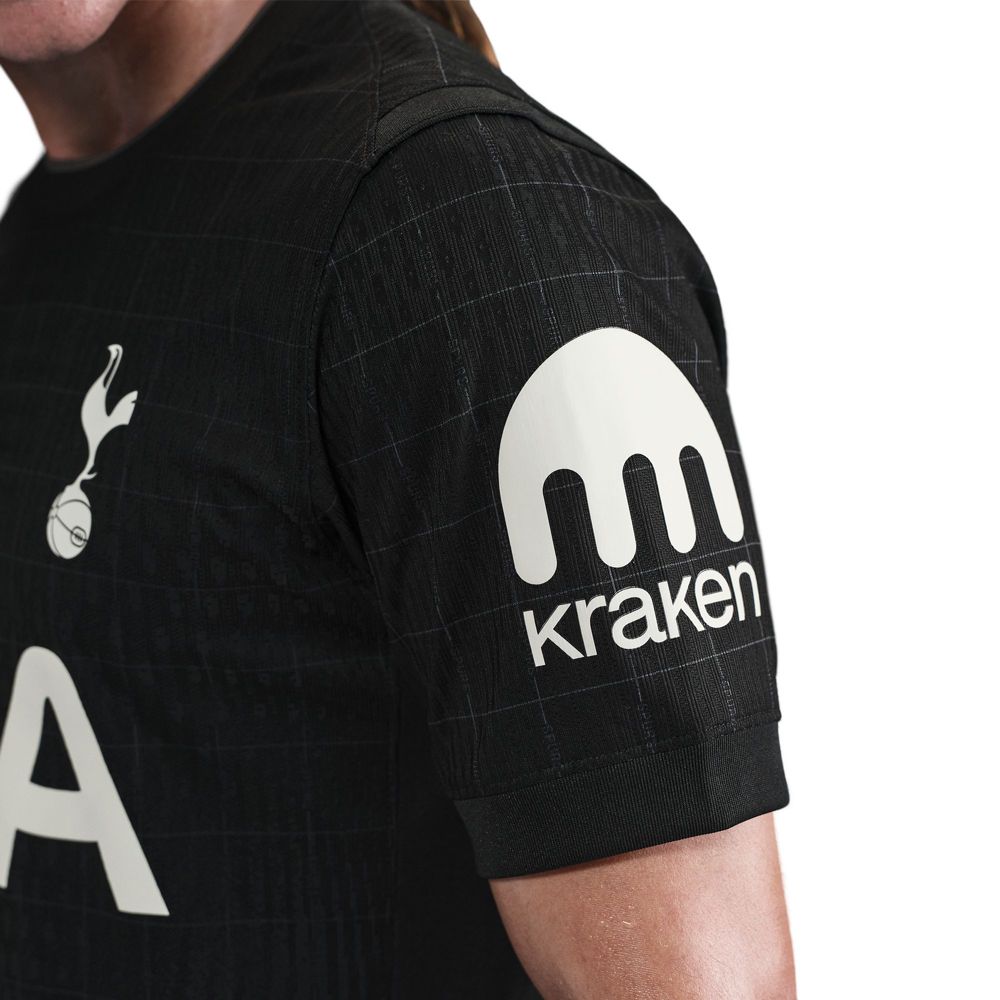 Nike Udogie Tottenham Hotspur Authentic Away Jersey 25/26 w/ EPL Patch (Black/Iron)