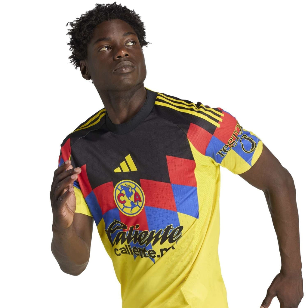 adidas Brian Rodriguez Men's Club America 25/26 Authentic Home Jersey (Yellow)