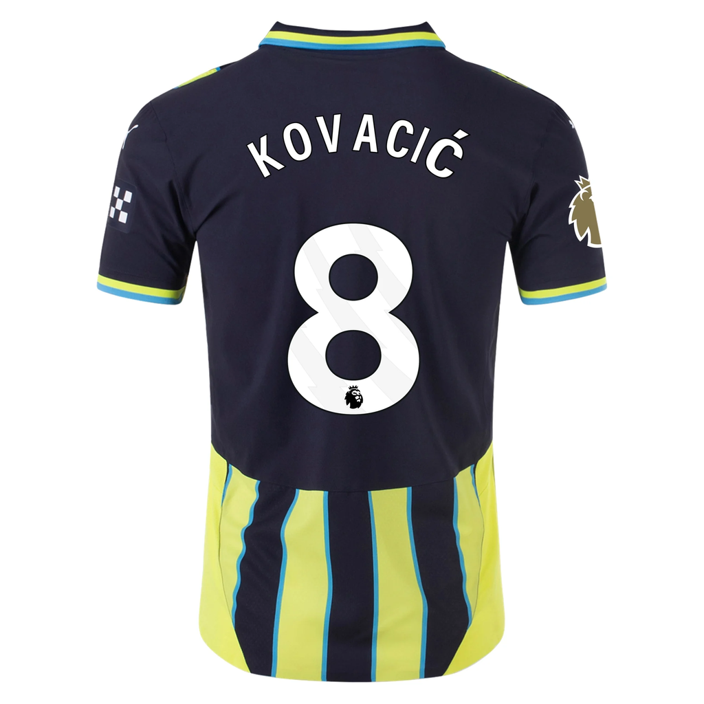 Puma Manchester City Authentic Mateo KovaÄiÄ‡ Away Jersey w/ EPL + Club World Cup Patch 24/25 (New Navy/Yellow Glow)