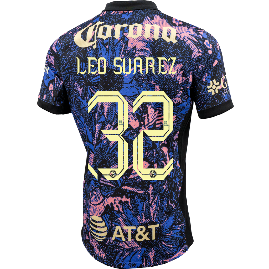 Nike Club America Leonardo SuÃ¡rez Third Jersey 24/25 (Medium Blue/Black/Lemon Chiffon)