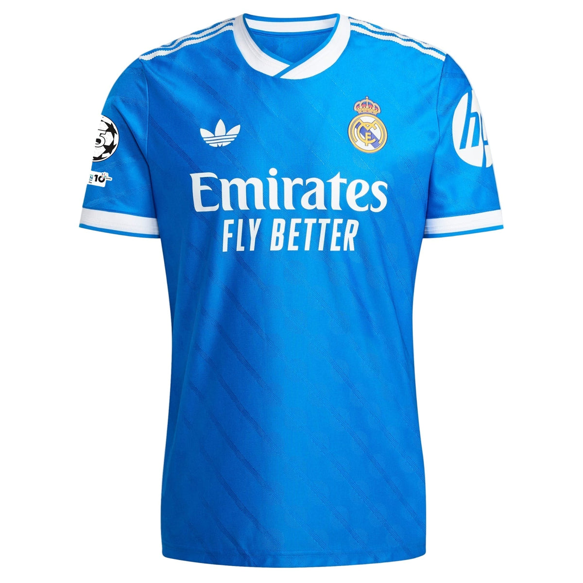 adidas Men's Bralim Real Madrid 25/26 Authentic Third Jersey w/ Champions League Patches (Blue)