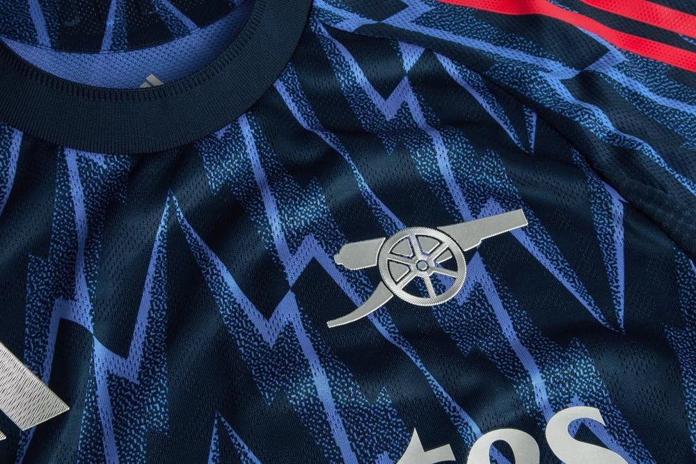 adidas Arsenal Authentic Bukayo Saka Away Jersey w/ EPL + No Room For Racism 25/26 (Indigo/Silver)