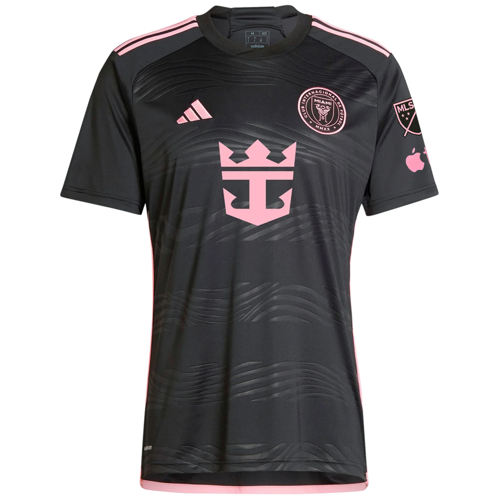 adidas Inter Miami Name Royal Caribbean Away Jersey w/ MLS + Apple TV Patches 23/24 (Black/Bliss Pink)