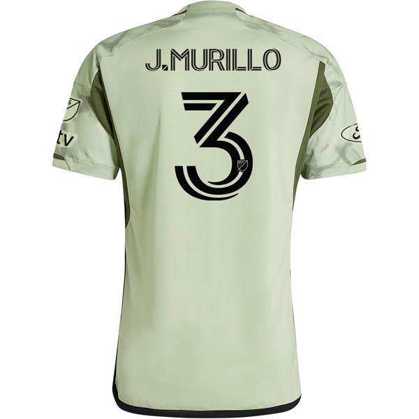 adidas LAFC Authentic JesÃºs Murillo Away Jersey w/ MLS + Apple TV + Ford Patches 24/25 (Magic Lime)