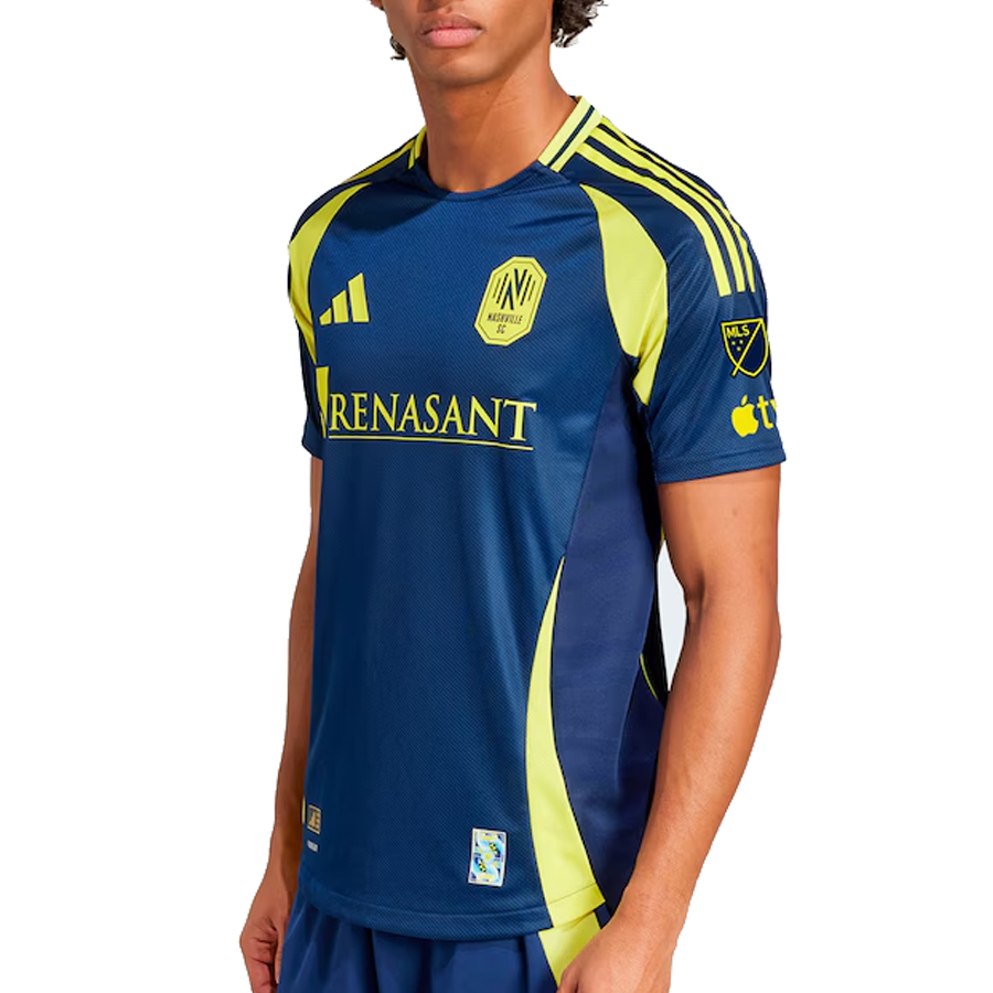 adidas Nashville Authentic Jack Maher Away Jersey w/ MLS + Apple TV 25/26 (Tena Blue)