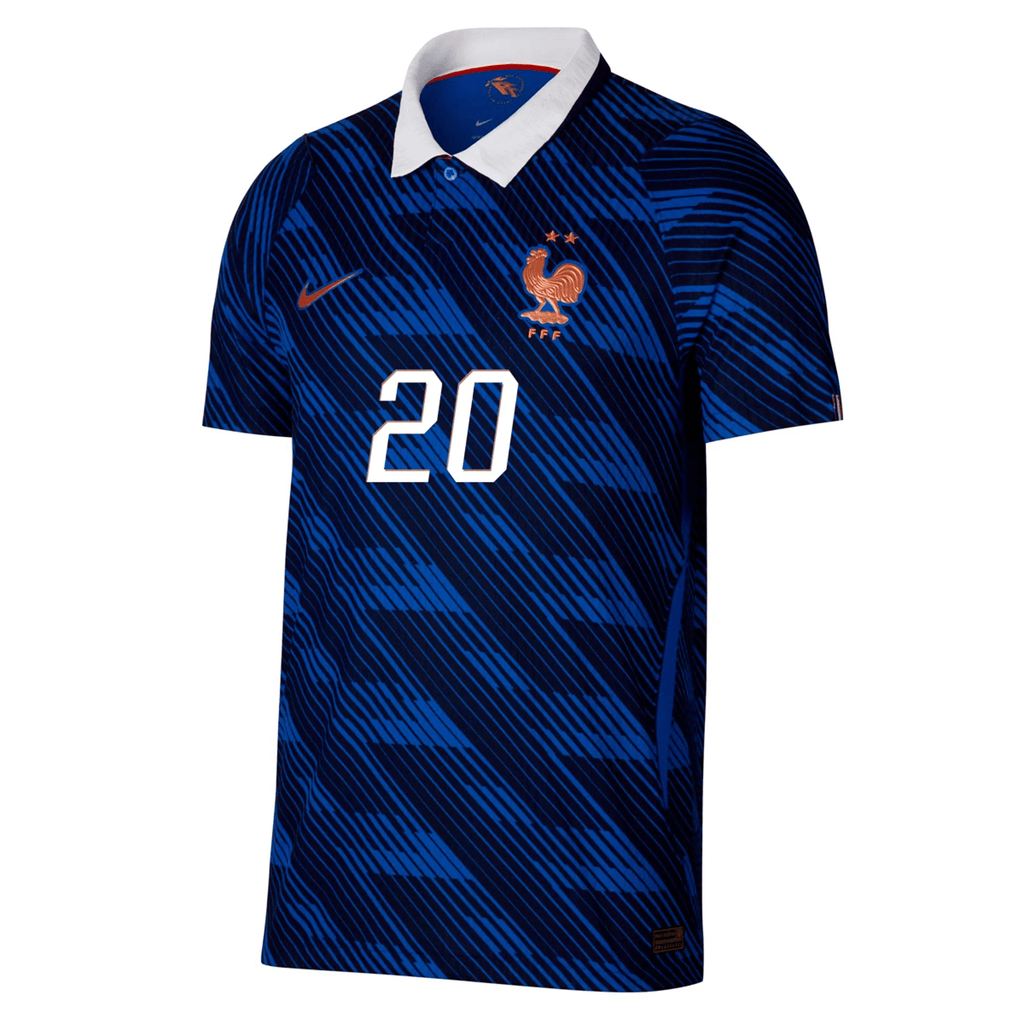 Nike Mens France DÃ©sirÃ© DouÃ© Match Authentic Home Jersey 2026 (Game Royal/Metallic Gold)