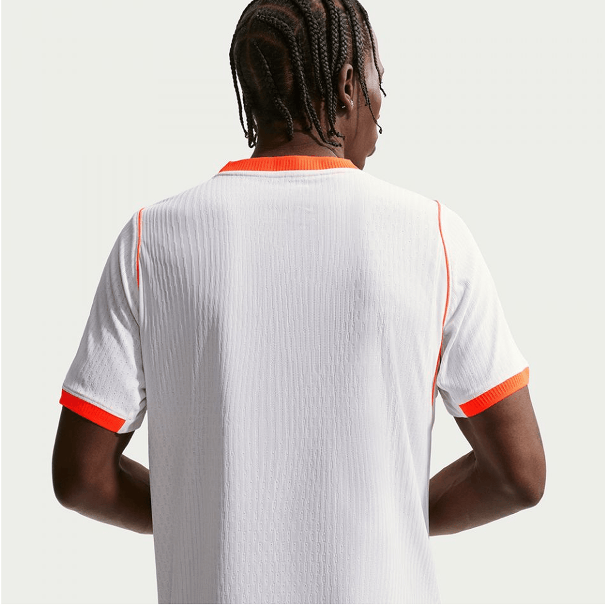 Nike Mens Netherlands Frenkie De Jong Match Authentic Away Jersey 2026 (White/Hyper Crimson)