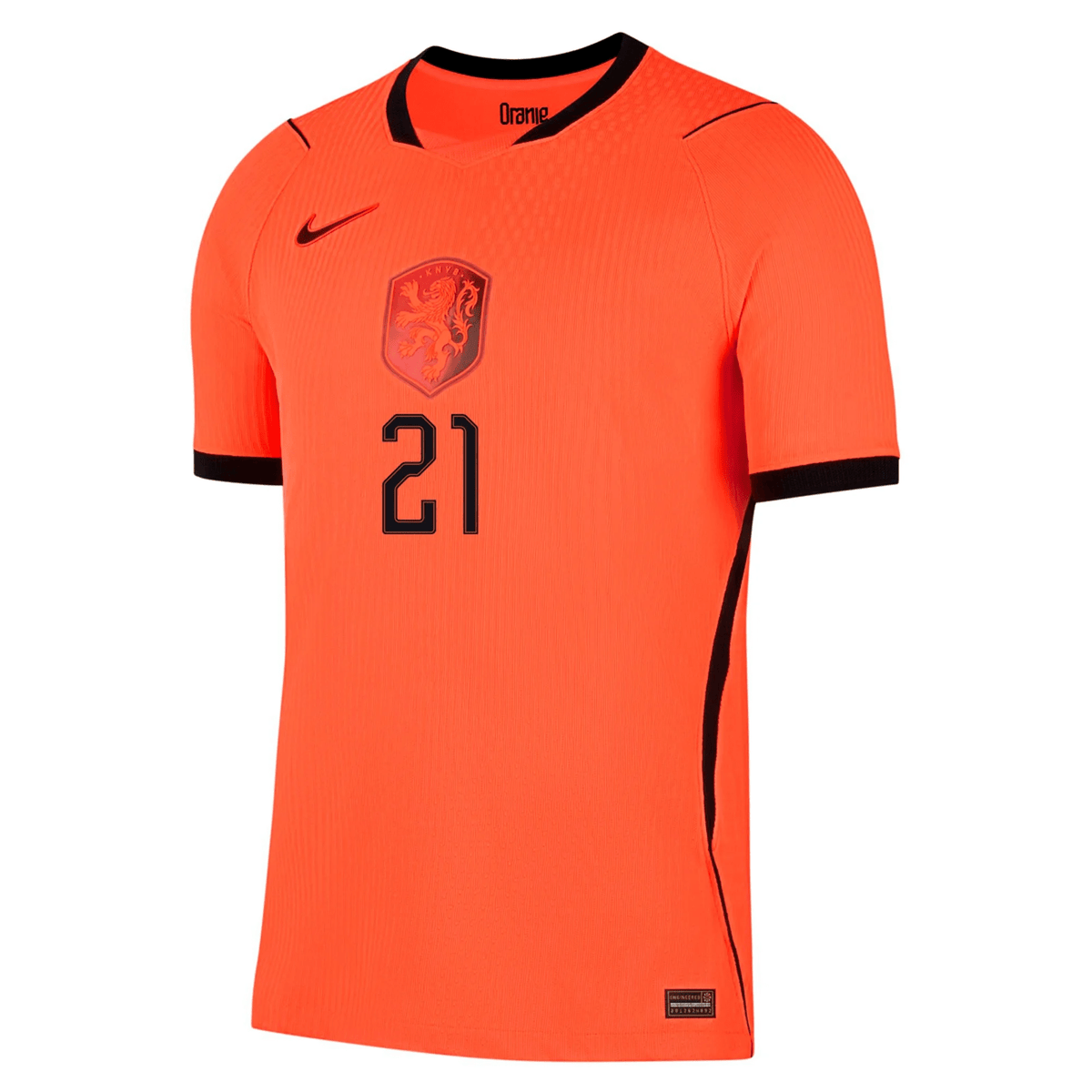 Nike Netherlands Frenkie De Jong Match Authentic Home Jersey 2026 (Hyper Crimson/Black)
