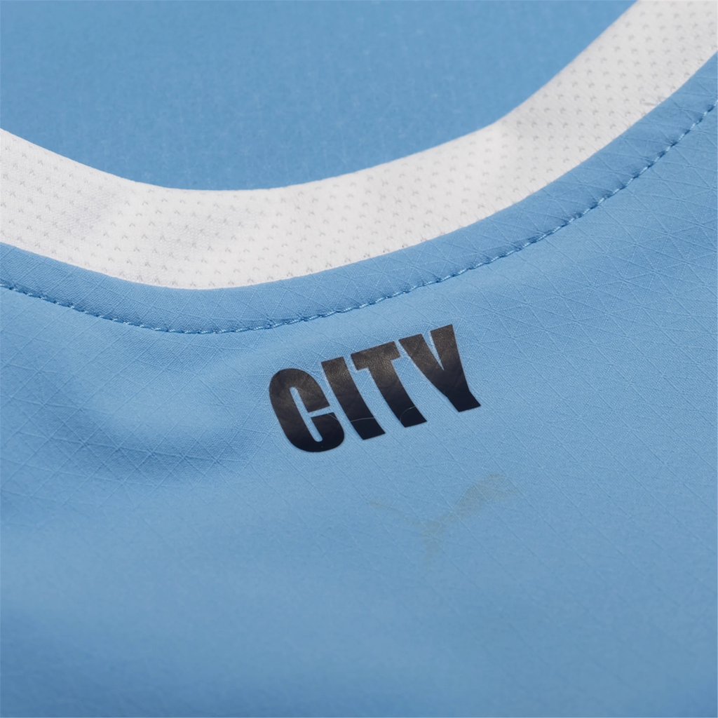 Puma Manchester City Authentic Ake Home Jersey w/ Champions League Patches 25/26 (Team Light Blue/White)