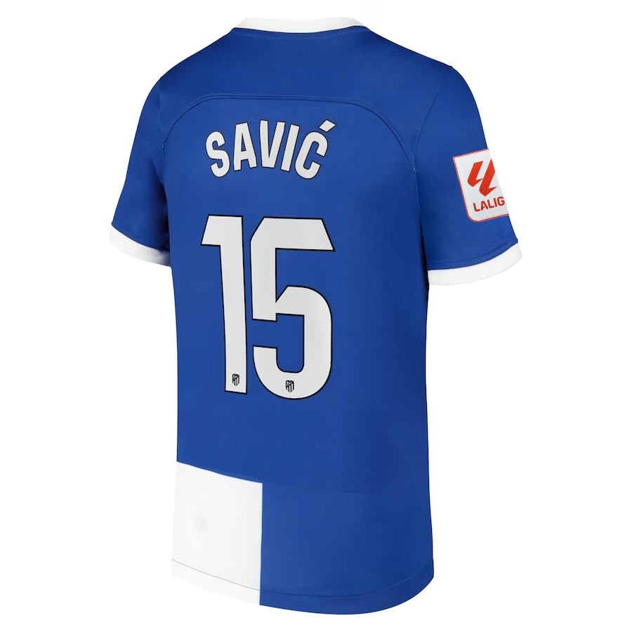 Nike Atletico Madrid Stefan SaviÄ‡ Away Jersey w/ La Liga Patch 23/24 (Old Royal/White)