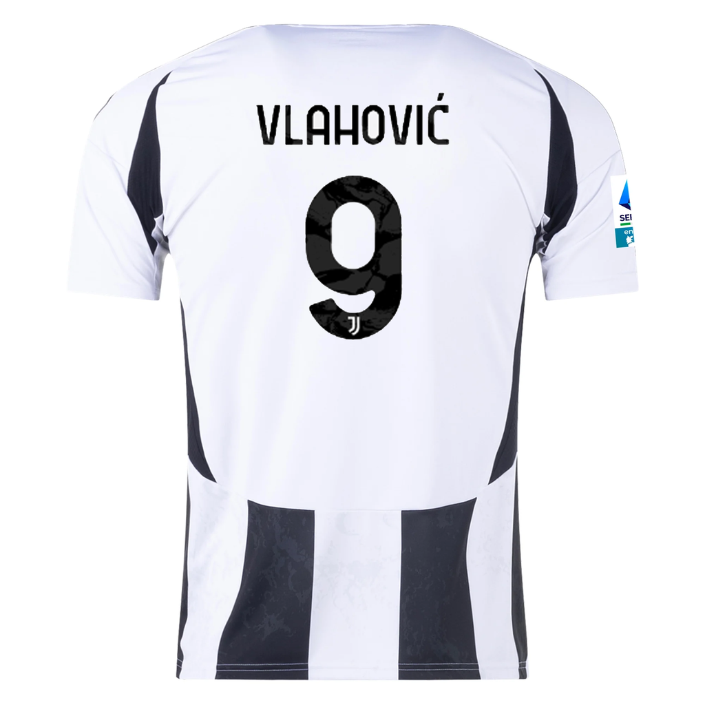 adidas Juventus DuÅ¡an VlahoviÄ‡ Home Jersey w/ Serie A Patch 24/25 (White/Black)
